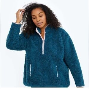 Summersalt The Cozy High Pile Fleece Half Zip Pullover Size Medium